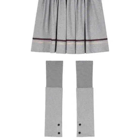 [BUNJANG] JERSEY DOUBLE TAPE WARMER SKIRT - MELANGE GREY / JERSEY DOUBLE TAPE WARMER SKIRT_MELANGE GREY