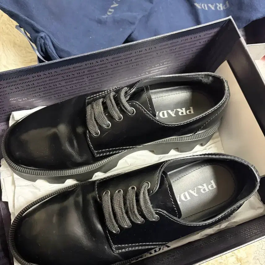 [BUNJANG] Prada Men's Black Loafers Size 7.5 (265) / 프라다 남성 로퍼 블랙 7.5 265사이즈