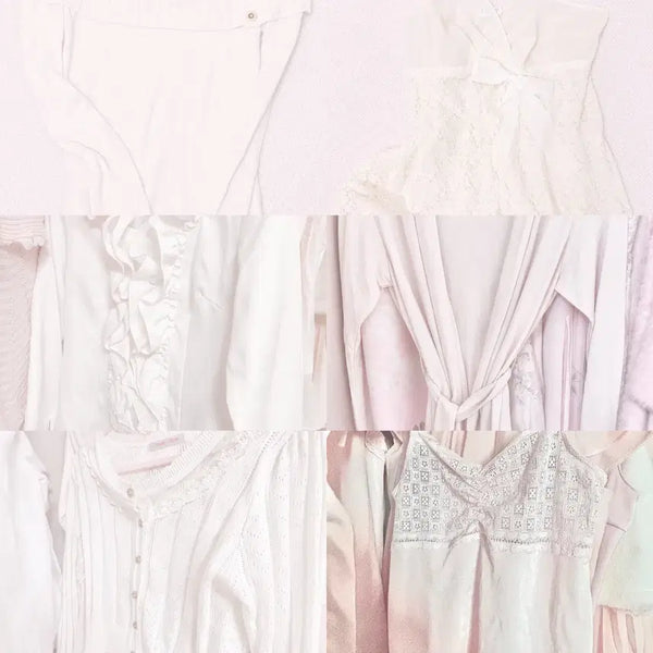 [BUNJANG] Baby Pink Vintage Clothing Set - Latte Gyaru Hime Gyaru Style / 베이비핑크 빈티지 의류세트 라떼갸루 히메갸루