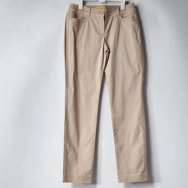 [BUNJANG] Louis Castel Women's Beige Cotton Spandex Golf Pants (Size 67/M) / 루이까스텔 여성 베이지 면스판 골프웨어 팬츠 67(M)
