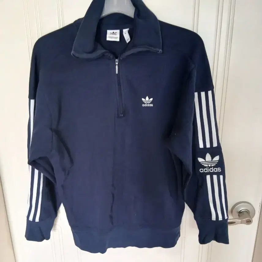 [BUNJANG] Adidas Three-Stripes Track Jacket Sweatshirt Navy 95 / 아디다스 삼선 집업 맨투맨 네이비 95