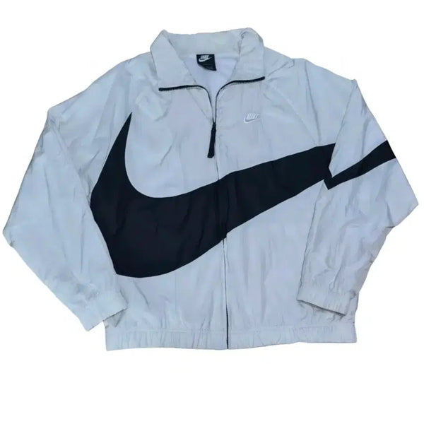 [BUNJANG] Nike Big Swoosh White Windbreaker Jacket / 나이키  빅 스우시 우븐 화이트 바람막이
