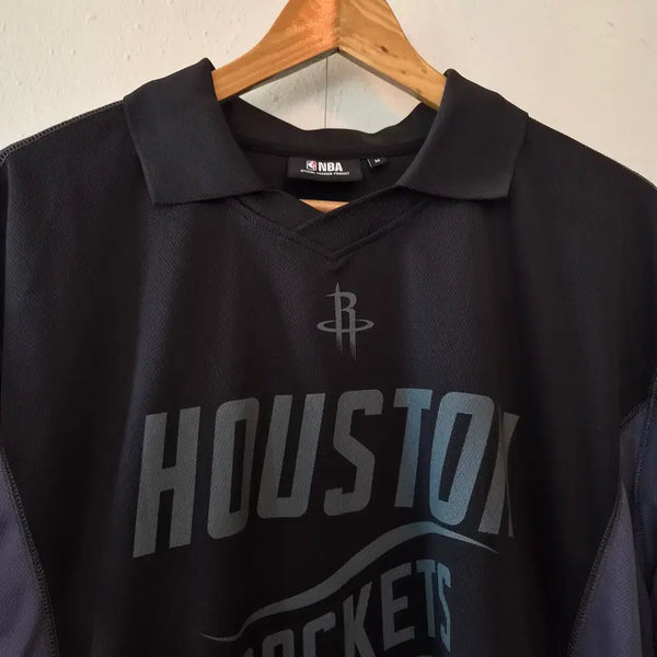 [BUNJANG] NBA Men's Houston E-Bike Colorblock Short-Sleeve Polo Shirt - Size M / NBA 남성 HOU E BIKE 컬러블록 카라 반팔 티셔츠 M사이즈