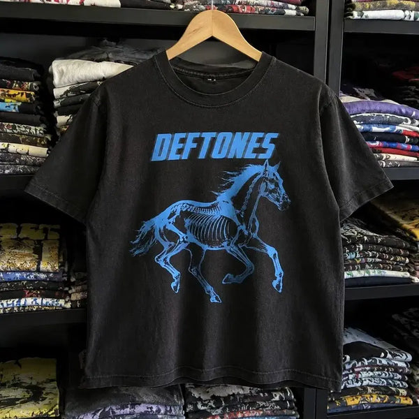 [BUNJANG] Retro Print Pattern T-Shirt / 레트로 프린트 패턴 티셔츠