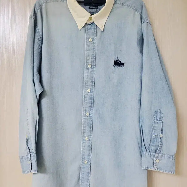 [BUNJANG] Polo Ralph Lauren Oxford Shirt Light Blue / 폴로 랄프로렌 옥스포드 셔츠 연청색