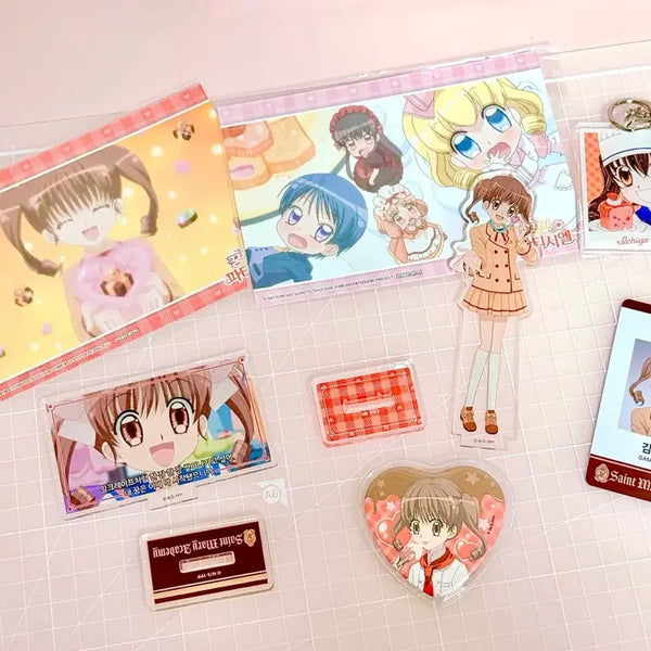 [BUNJANG] Yumeiro Patissiere Yumesaki Ichigo Student ID, Famous Quote Acrylic Postcard, Yumesaki Ichigo Goods Bundle Set / 꿈빛파티시엘 팝업 감딸기 학생증, 명대사 아크릴 엽서, 감딸기굿즈 일괄