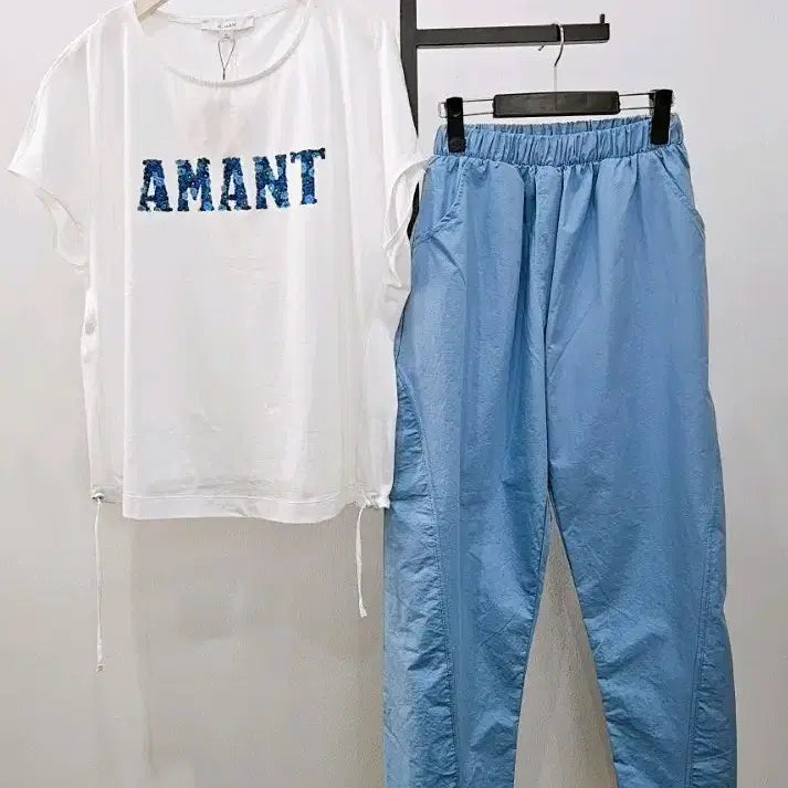 [BUNJANG] T-shirt and Cotton Pants Set / 새제품 티+면바지 세트 (개별구매가능)