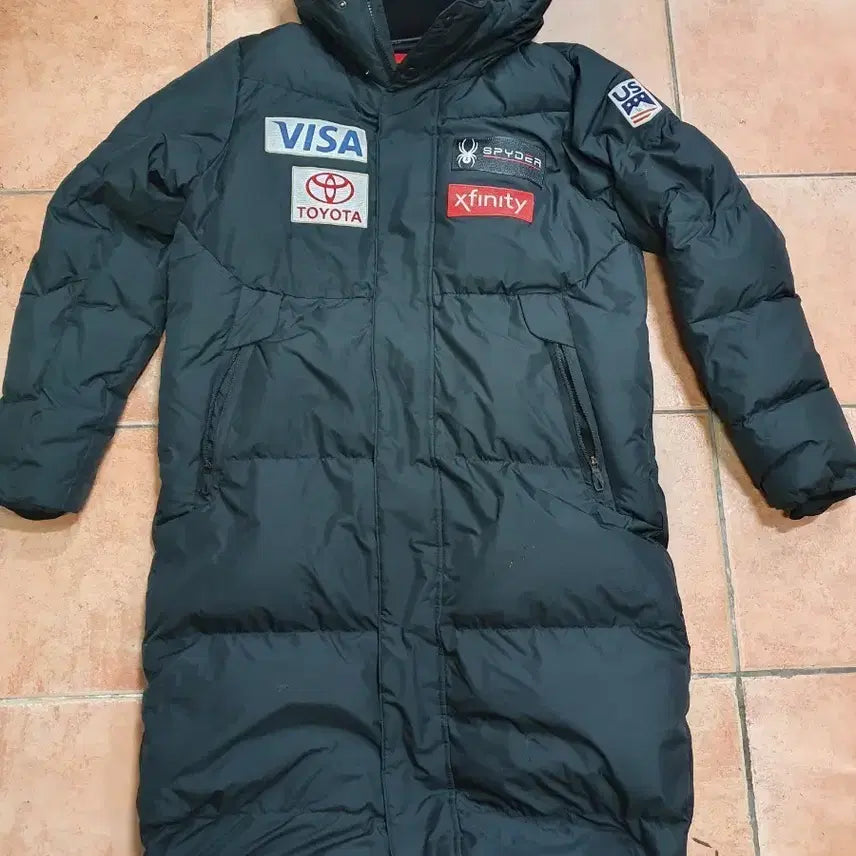 [BUNJANG] Spider Replica U.S. Ski Team Long Padded Jacket Black Size S / [정품/S] 스파이더 레플리카 U.S. SKI TEAM 롱패딩 90사이즈 판매합니다