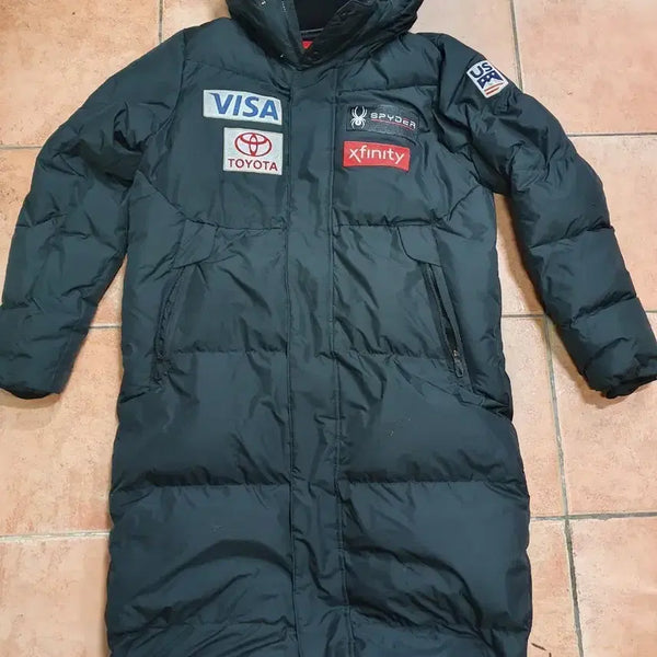 [BUNJANG] Spider Replica U.S. Ski Team Long Padded Jacket Black Size S / [정품/S] 스파이더 레플리카 U.S. SKI TEAM 롱패딩 90사이즈 판매합니다