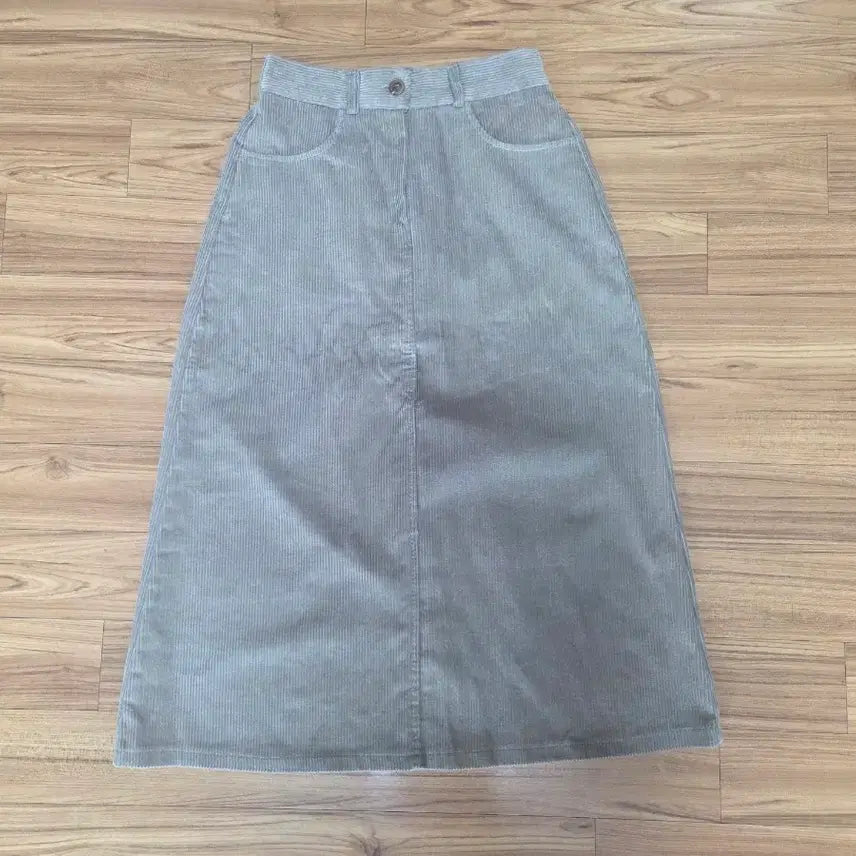 [BUNJANG] Corduroy Long Skirt (Brown) / 코듀로이 롱 스커트 (브라운)