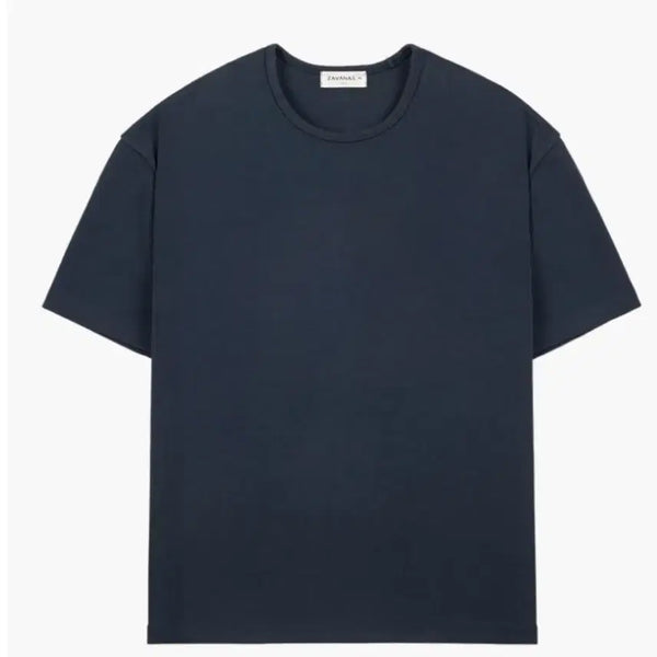 [BUNJANG] Javaness Heavy Cotton Cropped T-Shirt Dark Navy / 자바나스 헤비코튼 크롭 반팔티 다크네이비