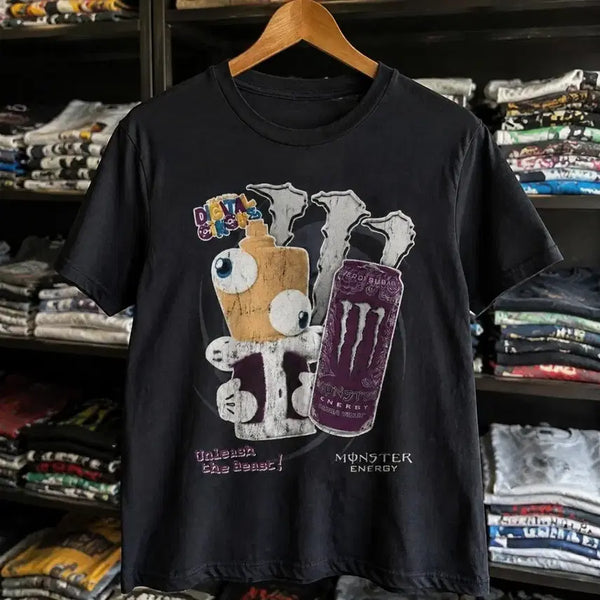 [BUNJANG] Retro Print Pattern T-Shirt / 레트로 프린트 패턴 티셔츠