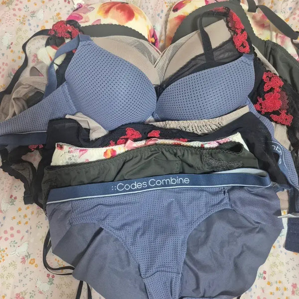 [BUNJANG] Women's Lingerie Set (5 Bras & Panties Bundle) / 여성속옷(브라팬티5세트일괄)