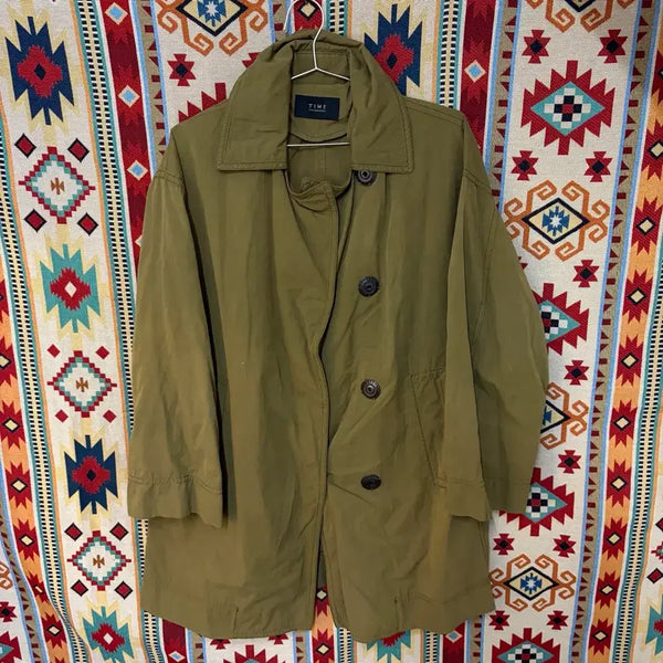 [BUNJANG] TIME Button Duffle Parka Coat / 한섬 타임 TIME 여성 버튼 더플 야상 코트 FREE