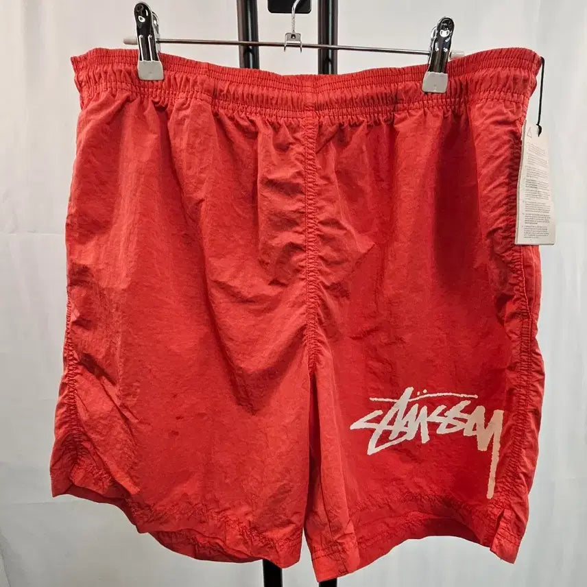 [BUNJANG] Nike x Stussy Logo Nylon Swim Shorts (Red, L) / 나이키 X 스투시 로고 나일론 스윔 쇼츠 반바지 L 레드 새상품