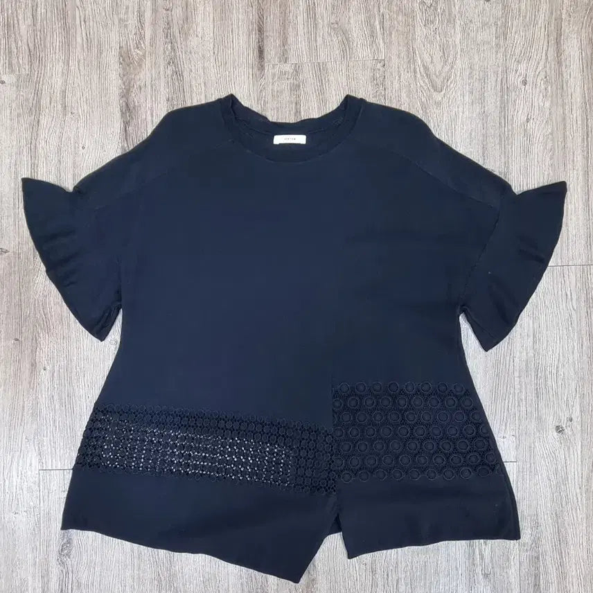 [BUNJANG] System Asymmetric Summer Knit Short Sleeve Top / 시스템 비대칭 여름니트 반팔 Free _ 여성