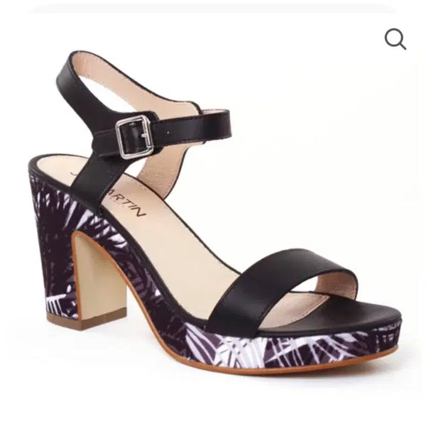 [BUNJANG] JB Martin Black Patterned Stiletto Heels (230mm) / JB martin 마틴 블랙 패턴 샌들힐 230