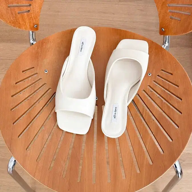 [BUNJANG] All Is Love Urban Wedge Mule - Ivory / 올이즈러브 어반 웨지 뮬 아이보리