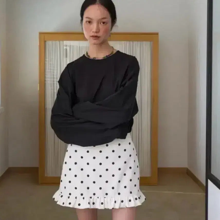[BUNJANG] Oursalty Dot Mini Skirt - Size M / 아우어솔티 도트 스커트 M