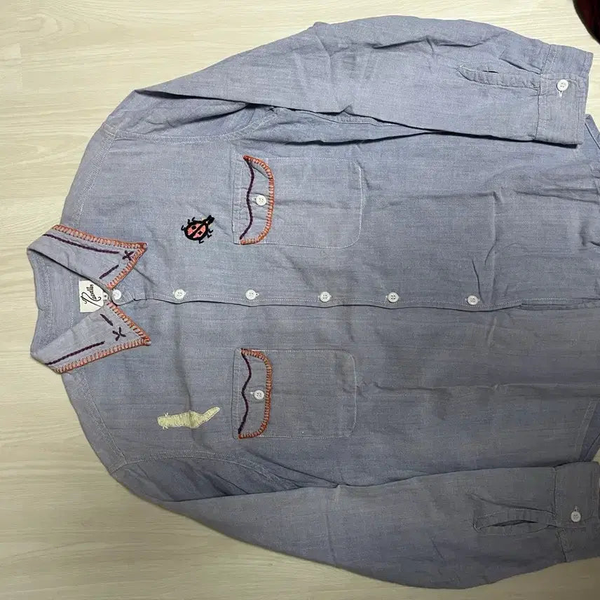 [BUNJANG] Needles Samsray Embroidered Work Shirt / 니들스 샴즈레이 자수 워크 셔츠
