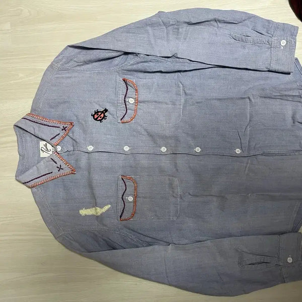 [BUNJANG] Needles Samsray Embroidered Work Shirt / 니들스 샴즈레이 자수 워크 셔츠