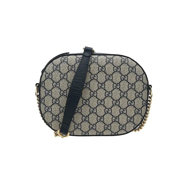 [BUNJANG] Gucci GG Supreme Chain Camera Crossbody Bag / 구찌 GG 수프림 체인 카메라 크로스백