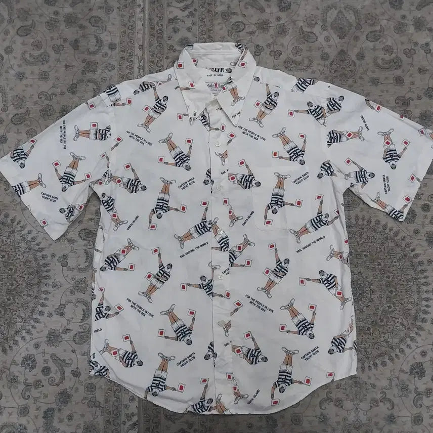 [BUNJANG] Captain Santa Oversized Short-Sleeve Shirt (Size S) / captain Santa 캡틴산타 오버핏 반팔 셔츠 S (95-100)