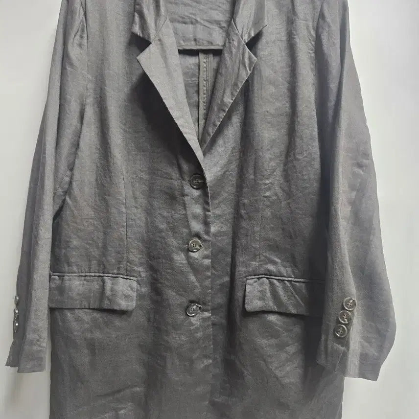 [BUNJANG] Linen Brown Jacket Size 105 / 린넨  브라운 자켓 105