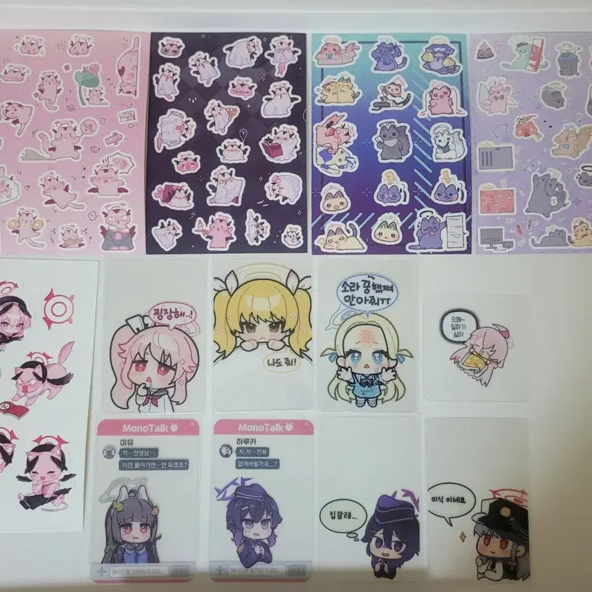 [BUNJANG] Blue Archive Sticker & Photocard Bundle Set / 블루아카이브 스티커&포토카드 일괄
