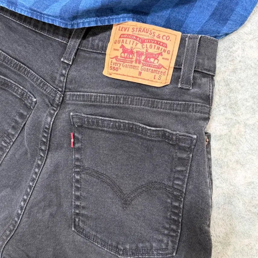 [BUNJANG] Levi's 550 Relaxed Fit Black Jeans / [택포] [27] 리바이스550 릴렉스핏 블랙진 청바지