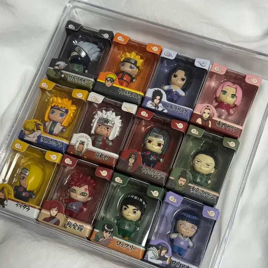 [BUNJANG] Naruto Rice Ball Figures 12 Types Set with Case / 케이스포함) 나루토 쌀알 피규어 12종 일괄
