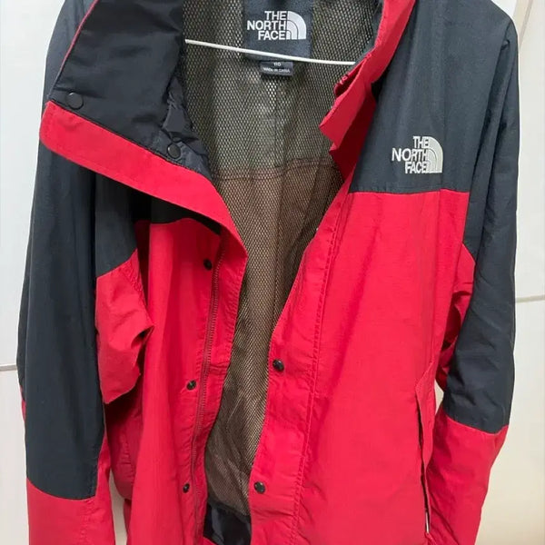 [BUNJANG] The North Face Men's Color Block Windbreaker Jacket Size 110 / 노스페이스 레드 배색바람막이 자켓 110