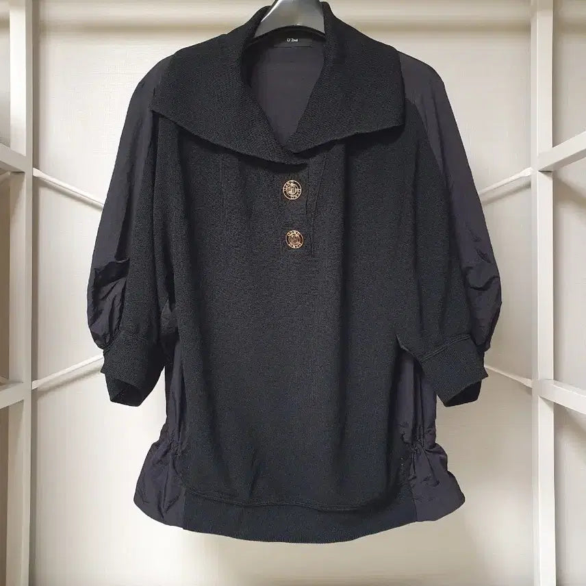 [BUNJANG] Ozziecc con Textured Block Blouse Knit / 새상품급 한섬 오즈세컨 텍스처블록 블라우스 니트