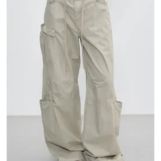 [BUNJANG] Citybreeze Utility Wide Pants Light Grey / 시티브리즈 유틸리티 와이드 팬츠 라이트 그레이, s 사이즈