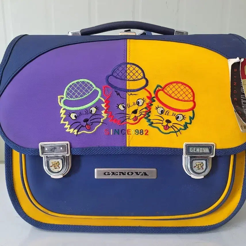 [BUNJANG] 1993 Genoaba "National Elementary School" Children's Book Bag / 근대사 수집 자료 옛날 국민학교 어린이 제노바 책가방 93년