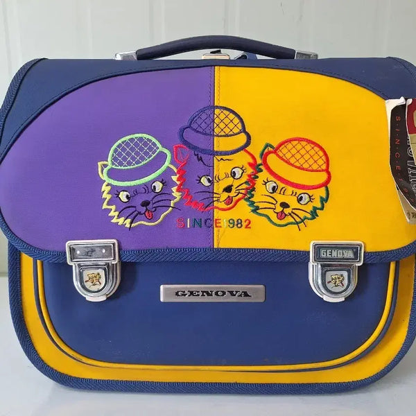 [BUNJANG] 1993 Genoaba "National Elementary School" Children's Book Bag / 근대사 수집 자료 옛날 국민학교 어린이 제노바 책가방 93년