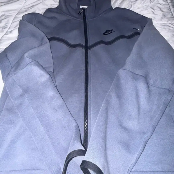 [BUNJANG] Nike Tech Fleece Blue Hoodie Zip-Up / 나이키 테크 플리스 블루 후드집업