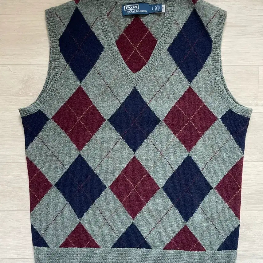 [BUNJANG] Polo Ralph Lauren Argyle Vest (Granite/Navy/Wine) / 폴로 랄프로렌 아가일 베스트