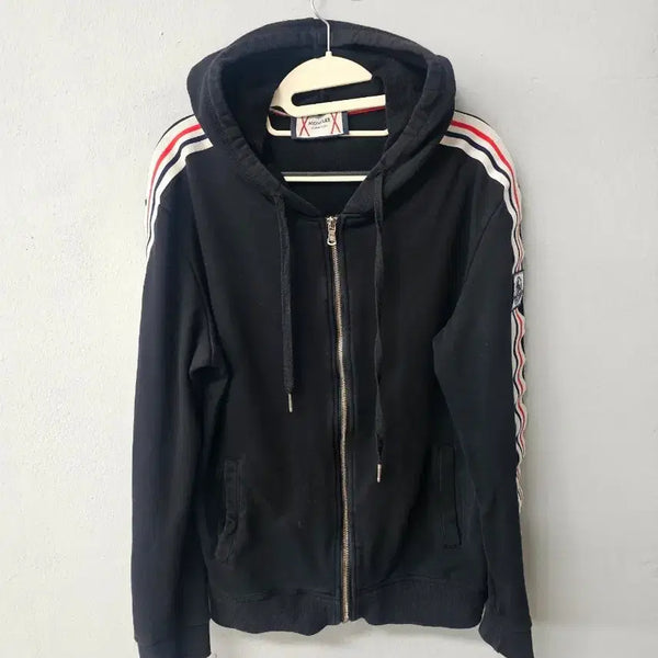 [BUNJANG] Moncler Track Jacket Hoodie Black / 몽클레어 트랙탑 후드 집업 블랙