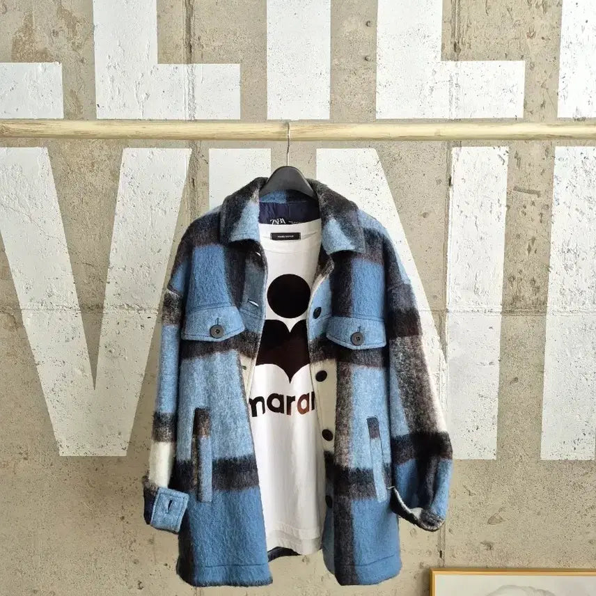 [BUNJANG] Zara Oversized Check Shirt Jacket / 행사) 자라 오버틱 셔츠자켓