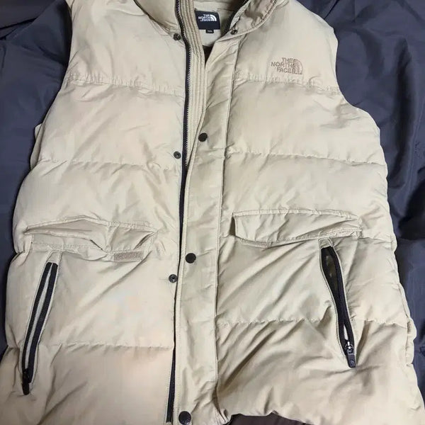 [BUNJANG] The North Face Padded Vest Beige / 노스페이스 패딩조끼 베이지