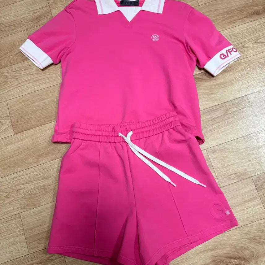 [BUNJANG] G/FORE Women's Pink Golf Wear Set / G/FORE 여성 골프웨어 핑크 상하 세트
