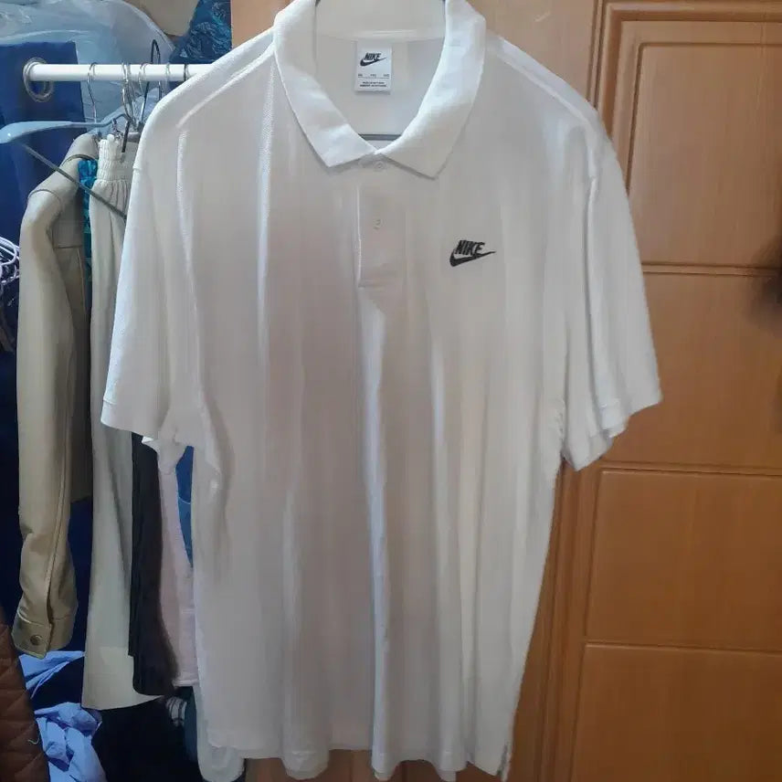[BUNJANG] Nike White Polo T-Shirt XXL / 나이키 반팔 카라티 화이트 XXL