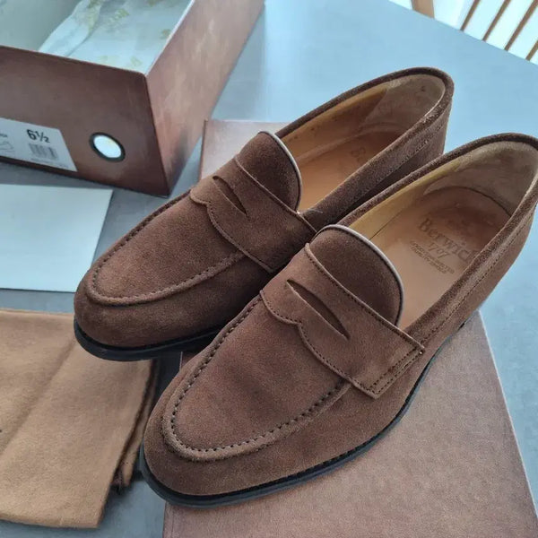 [BUNJANG] Berwick 9628 Penny Loafers Brown Suede / 버윅 페니로퍼 9628