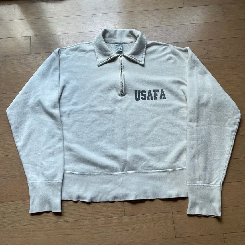 [BUNJANG] 1970s USAFA Half-Zip Sweatshirt / 70년대 USAFA 하프집업 스웻셔츠 미공군사관학교 밀리터리 빈티지
