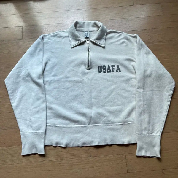 [BUNJANG] 1970s USAFA Half-Zip Sweatshirt / 70년대 USAFA 하프집업 스웻셔츠 미공군사관학교 밀리터리 빈티지