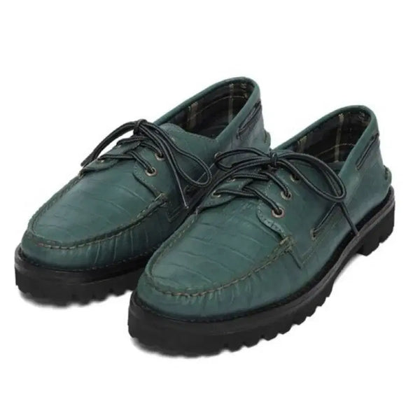 [BUNJANG] Malbon x Sperry Crocodile Embossed Leather Boat Shoes (Size 290) / (290)[말본X스페리] 악어 엠보가죽 보트슈즈 팝니다