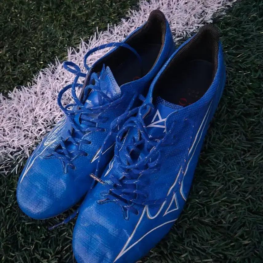 [BUNJANG] Mizuno Alpha FG Japan Soccer Cleats Blue / 미즈노 알파 FG 재팬 축구화 블루