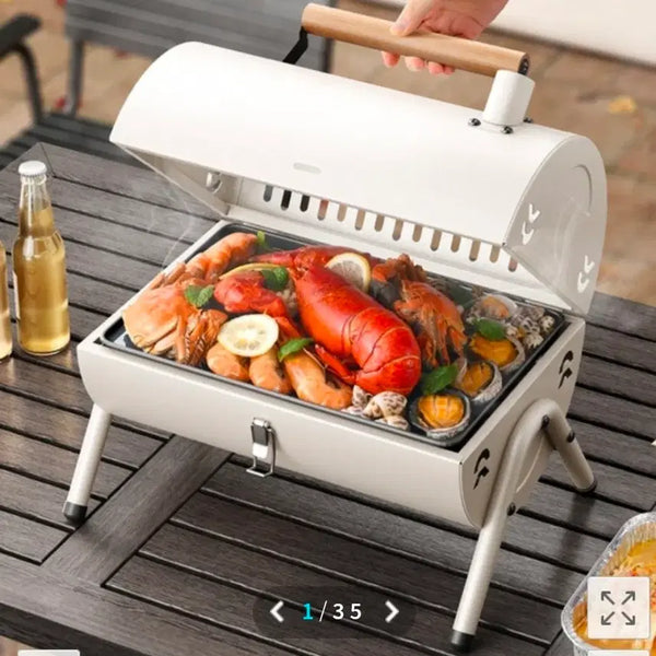 [BUNJANG] Smoked BBQ Grill (White) / 훈제 바비큐 그릴(화이트)