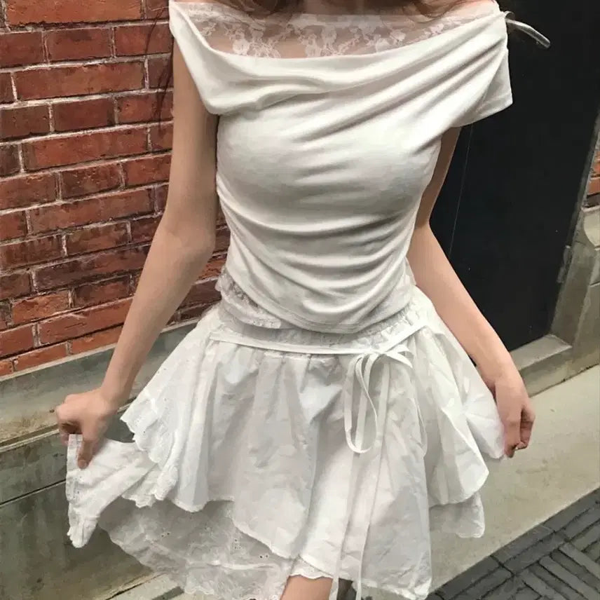 [BUNJANG] Cloud Emotion Bohemian Triang Cut Layer Wrap Skirt / 클라우드이모션 보헤미안 트리앙 컷팅 레이어 랩 SK